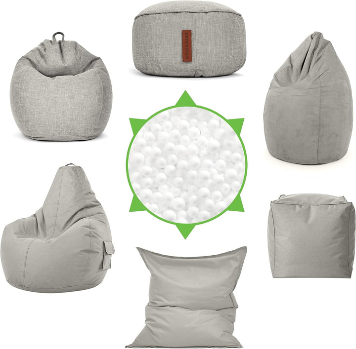 Green Bean© 200 Liter Hochwertige EPS Perlen aus Deutscher Produktion für Sitzsack-Füllung | Styropo