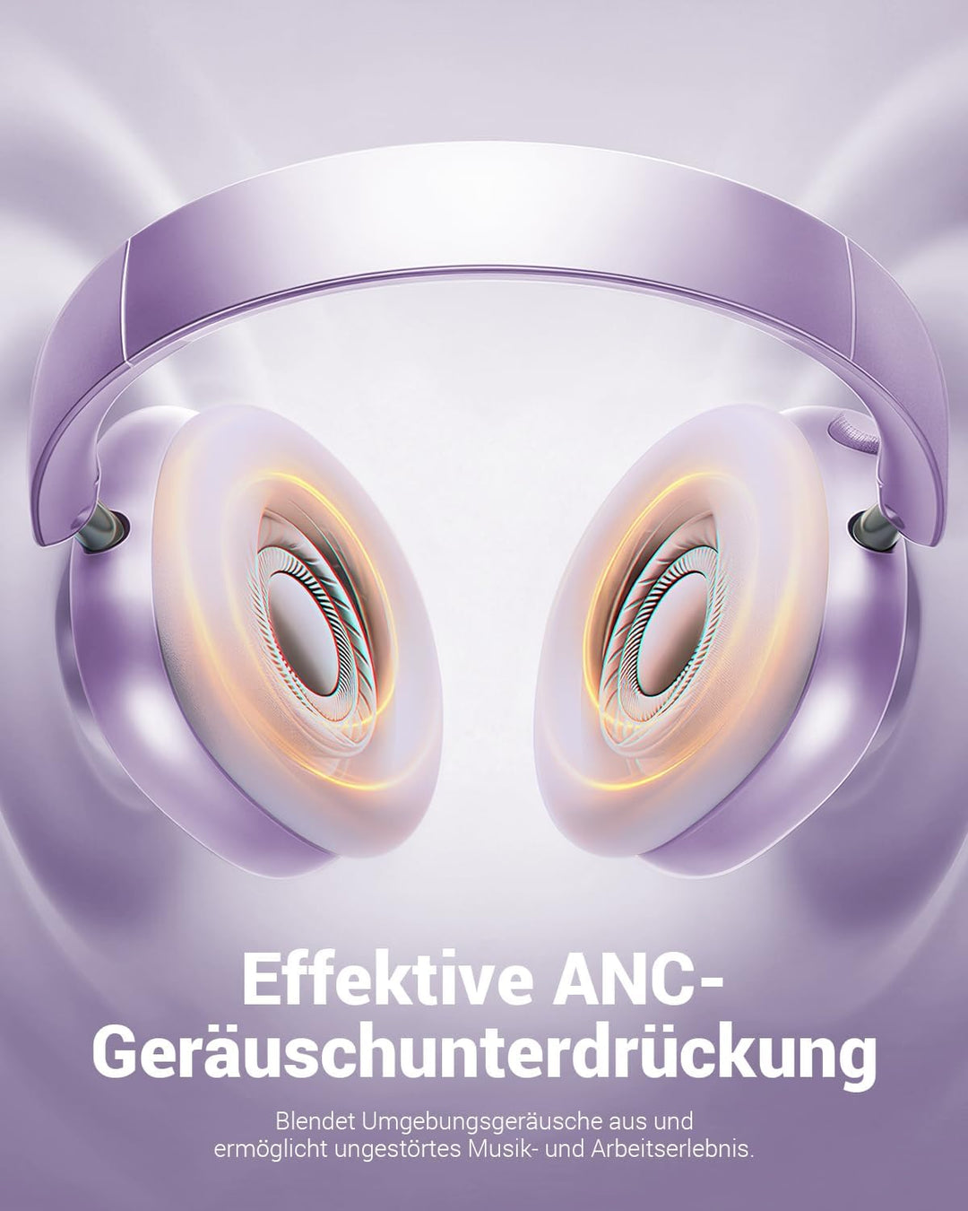Wentronic Y01 Noise-Cancelling-Kopfhörer, Kabellose Over-Ear-Kopfhörer, Bluetooth 5.3, Hi-Res Sound,