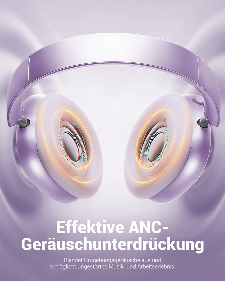 Wentronic Y01 Noise-Cancelling-Kopfhörer, Kabellose Over-Ear-Kopfhörer, Bluetooth 5.3, Hi-Res Sound,