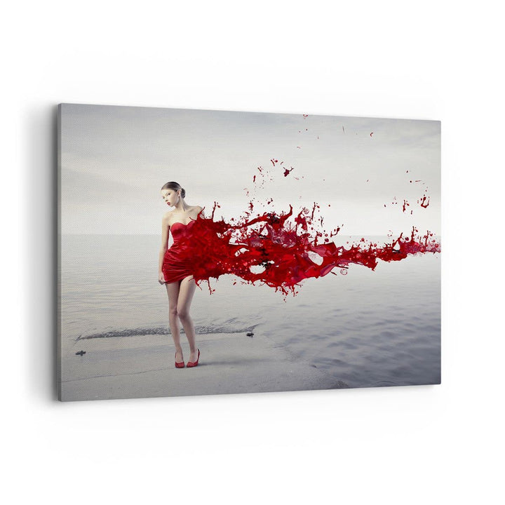 Bilder auf Leinwand 100x70cm Leinwandbild Weiblich modell posieren nackt Gross Wanddeko Bild Schlafz
