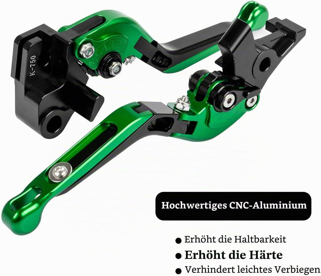 psler Motorrad Bremshebel Kupplungshebel, 1 Paar Hebel Länge 185 mm / 7,28 Zoll Kupplungs und Bremsm