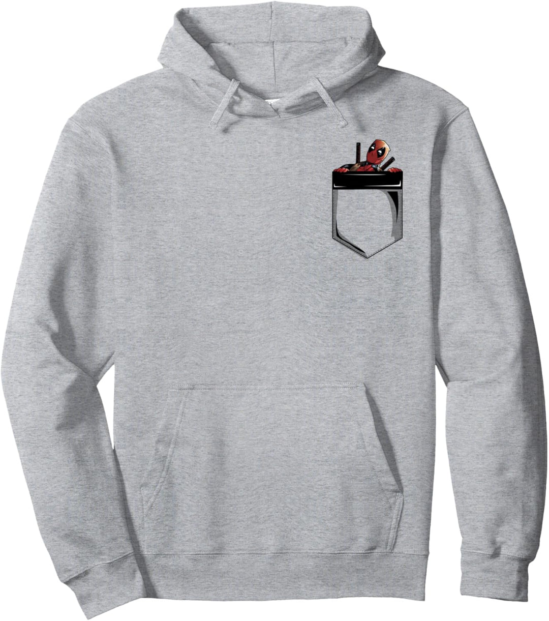 Marvel Deadpool Faux Pocket Pullover Hoodie