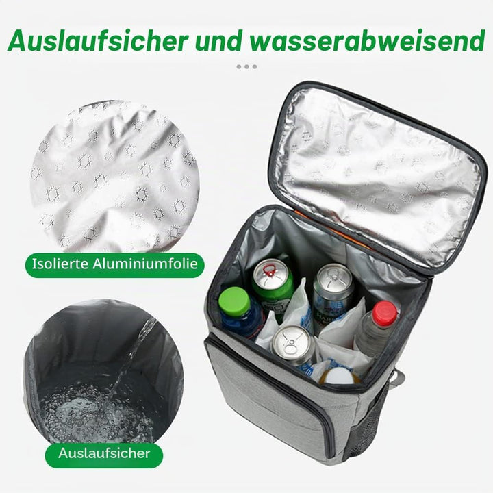 Lixada Thermo-Rucksack mit Kühlbox, Lunchbox, wasserdicht, zweistöckig, für Camping, Wandern, Pickni