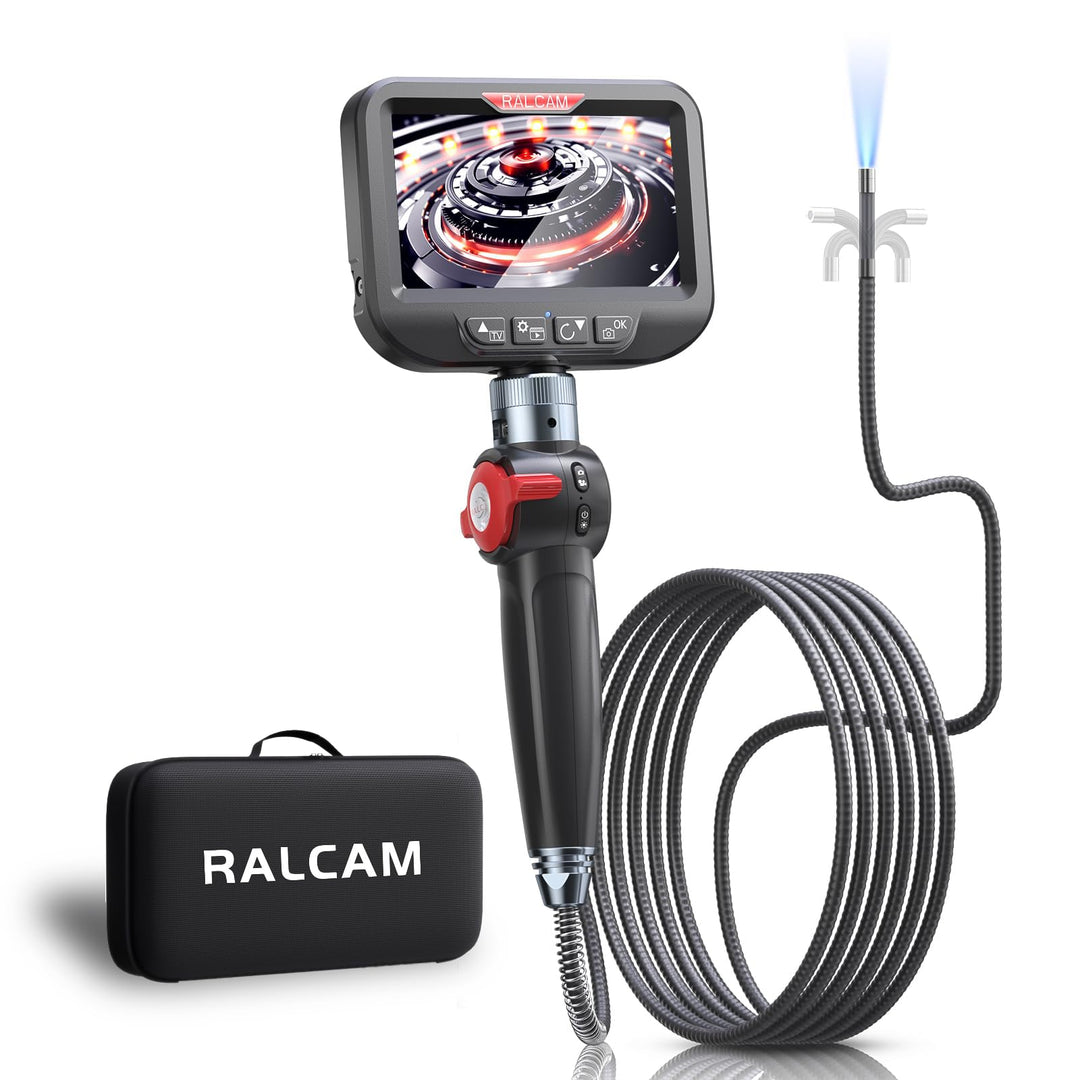 Ralcam Endoskopkamera mit Licht Endoscope Camera - Endoskop 8,5 mm Inspektionskamera 4,3" HD 1080P R