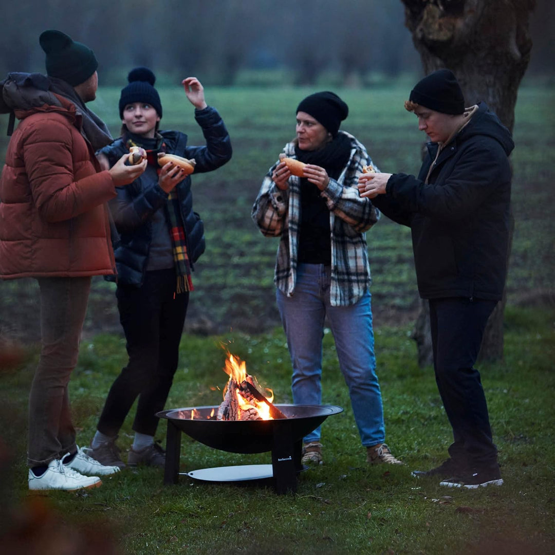 Barbecook Feuerschale für den Garten aus Gusseisen, gartendeko, schwarz, 60x60x33cm 60 cm, 60 cm