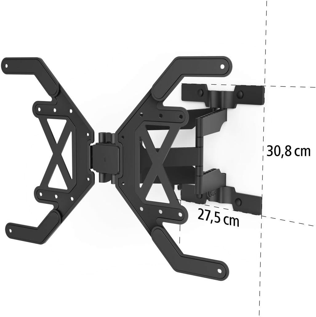 Hama TV Wandhalterung Schwenkbar, Neigbar, Slim (37 - 90 Zoll TV Halterung für Fernseher bis zu 40 k