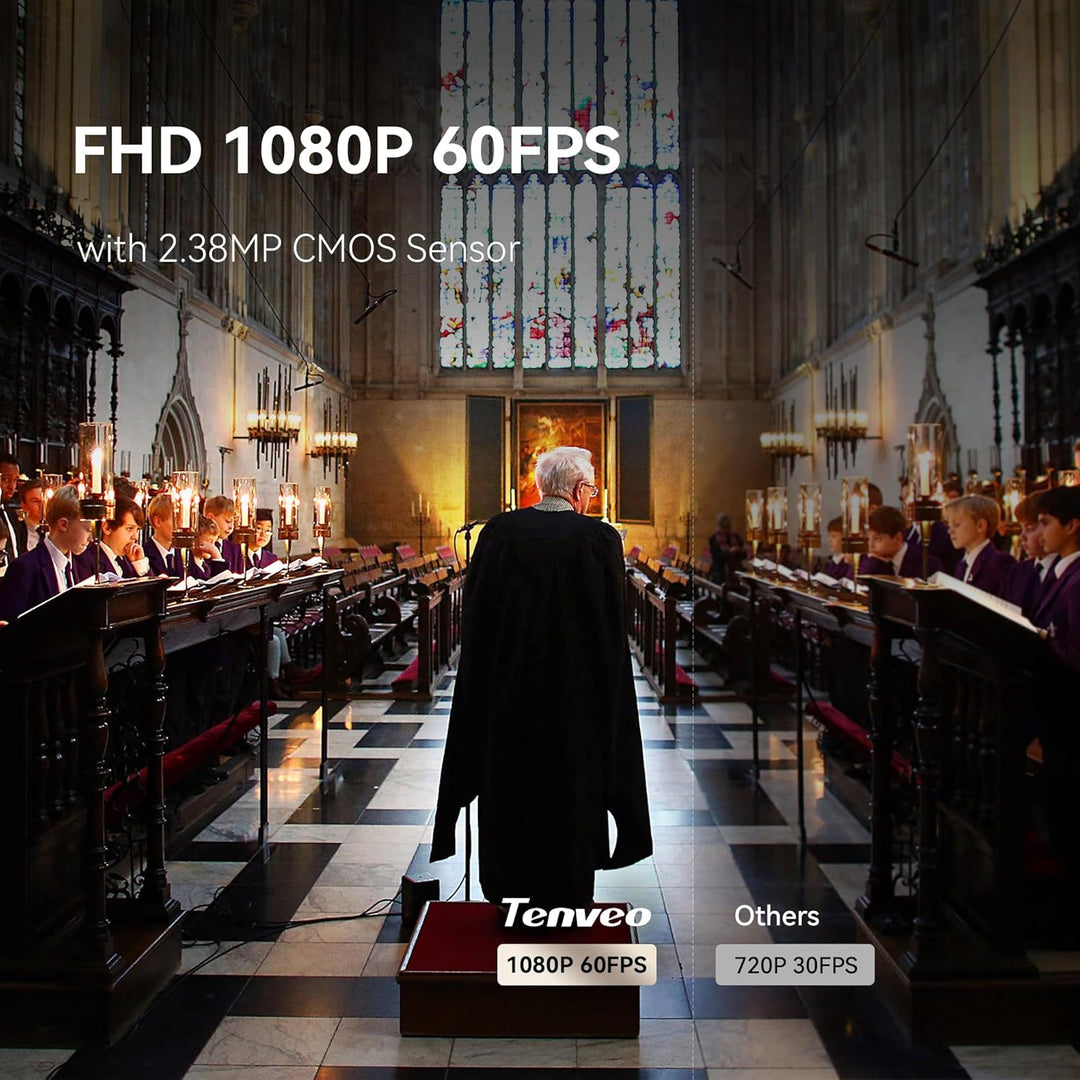 Tenveo 11X Optischer Zoom PTZ Kamera Konferenzkamera, USB3.0/HDMI FHD 1080P 60FPS, für Videokonferen