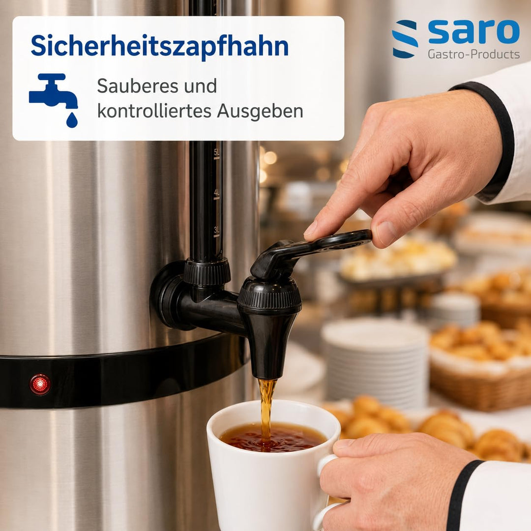 Saro 317-2005 HOT DRINK MAXI Glühwein-und Heisswasserspender, 40L, Edelstahl