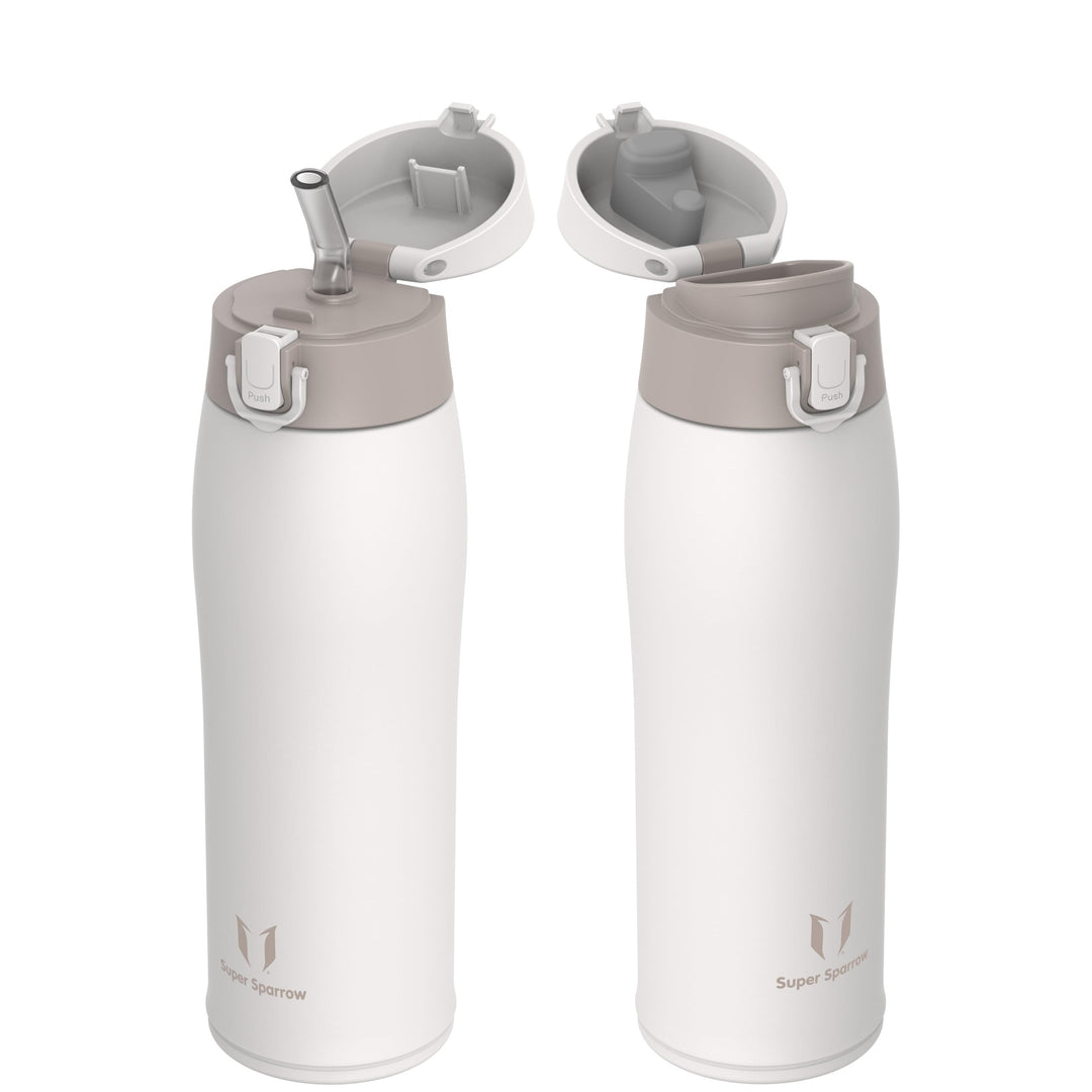 Super Sparrow Trinkflasche Edelstahl - Trinkbecher - 350ml, 500ml, 750ml - BPA-Frei, Auslaufsicher T