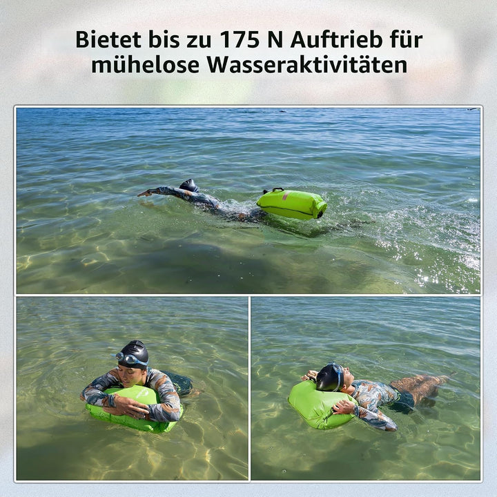 Naturehike 18L Schwimmboje Zwei Airbags Swim Boje Trockensack wasserdichte Strandtasche mit Verstell