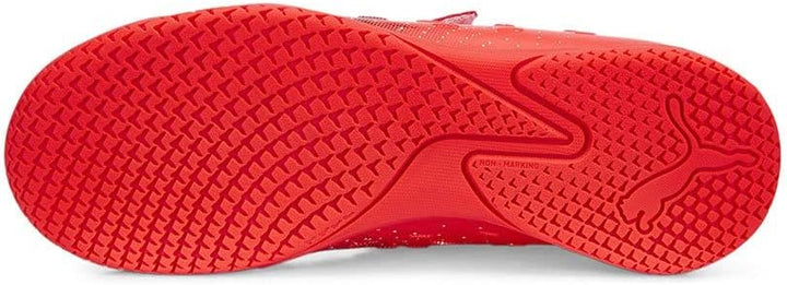 PUMA Unisex Kinder Ultra Play It V Jr Fussballschuh 37.5 EU Fiery Coral Fizzy Light Puma Black, 37.5