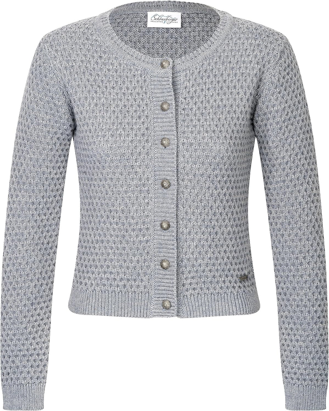 Damen Trachten Strickjacke Jette – Elegante &amp; taillierte Trachtenjacke/Dirndl-Jacke aus Wolle im Lan