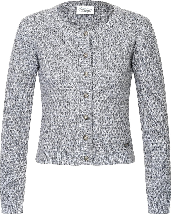 Damen Trachten Strickjacke Jette – Elegante & taillierte Trachtenjacke/Dirndl-Jacke aus Wolle im Lan