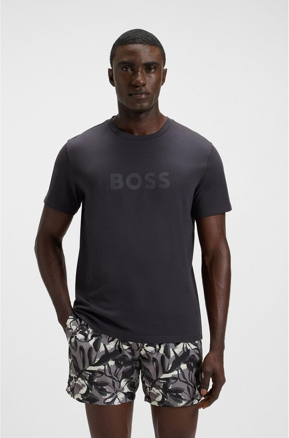 BOSS Herren T-Shirt RN T-Shirt aus Baumwoll-Jersey mit UV-Schutz von SPF 50+ XS 022dark Grey, XS 022