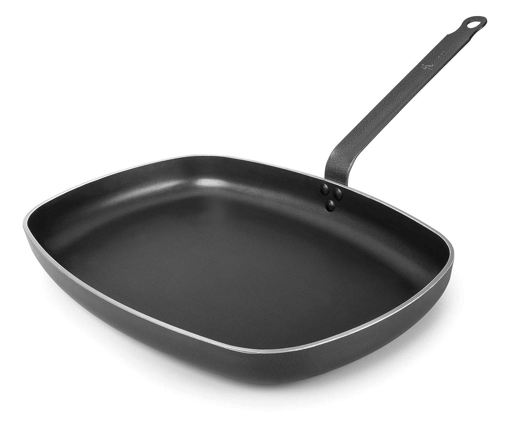 Lacor 23638 Paellapfanne Robust rechteckig Aluminium 38 cm, schwarz