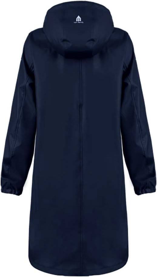 Damen Regenjacke Regenmantel Softshelljacke Friesennerz Parka PU Windbreaker mit Kapuze wasserdicht