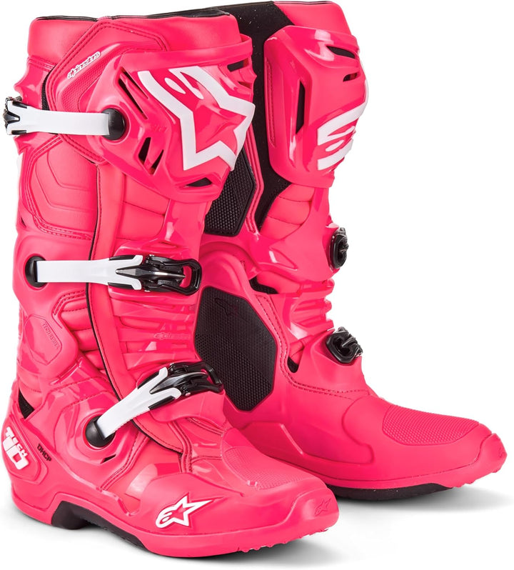 Alpinestars Motocross-Stiefel Tech 10 Pink Gr. 44.5 | Praktische Motorrad-Ausstattung Pink 44.5 EU,