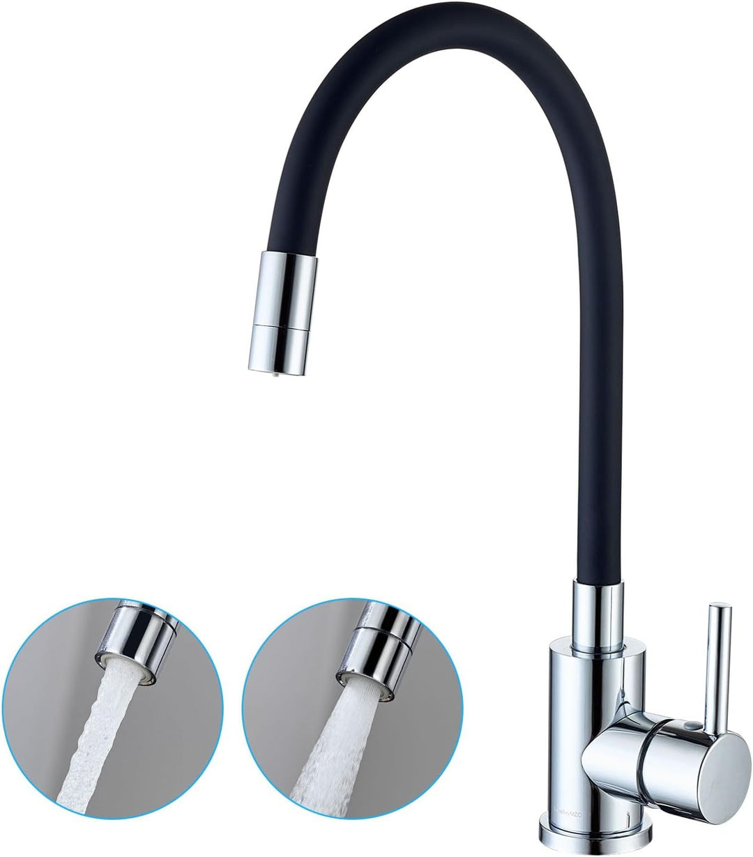 Wasserhahn Küche Mit 2 Wasserstrahlarten,LakeBayMZC Küchenarmatur Mit Flexibler Auslauf,360° drehbar