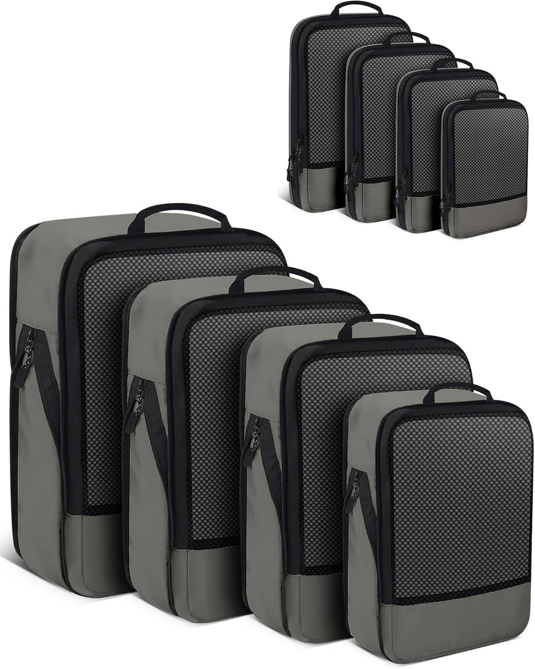 BAGLHER Packwürfel Kompression für die Reise - Extrem platzsparender Koffer-Organizer-Set, wasserdic