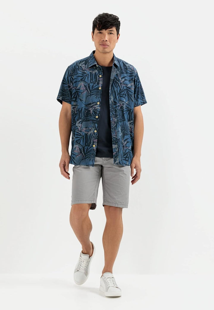 camel active Herren Shorts Chinoshorts aus Reiner Baumwolle 34W Grau, 34W Grau