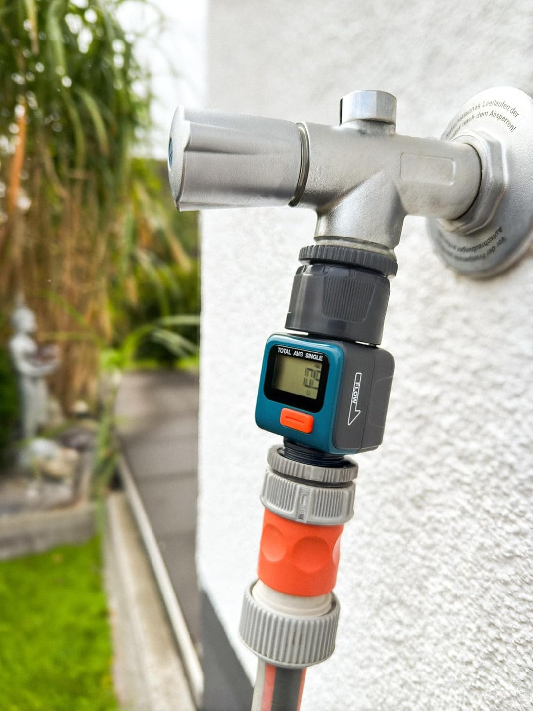 Daygreen Digitaler Wasserzähler DH-WT004, mit Adapter 1" u. 3/4"