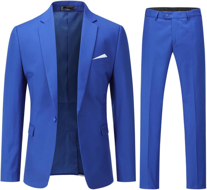 YOUTHUP Anzug Herren 2 Teilig Slim Fit Herrenanzug Business Hochzeit Modern Anzüge Sakko Anzughose S