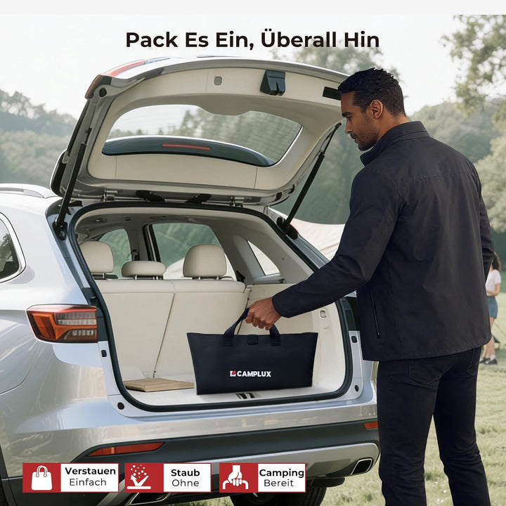 CAMPLUX Faltbarer Campinggrill Gas für Outdoor Reisen, 2 kW, FoldGo FG14GS