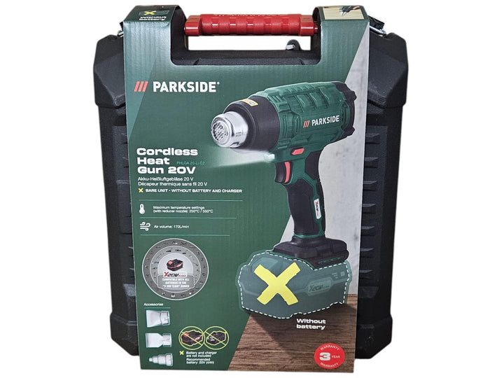 Parkside Akku-Heissluftgebläse PHLGA 20-Li ohne Akku/Ladegerät für X20V Team Akkusystem