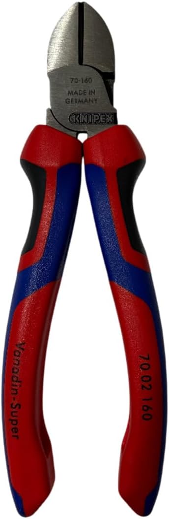 Knipex 70 02 160 Seitenschneider, Mehrkomponentengriff, schwarz atramentiert – 160 mm