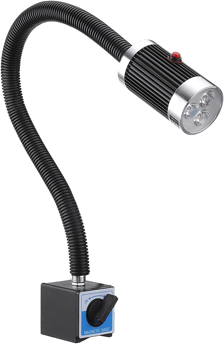 Maschinenlampe mit Magnetfuss,Magnetische LED Drehmaschine Lampe 9W Flexibel Wasserdicht Arm Licht m