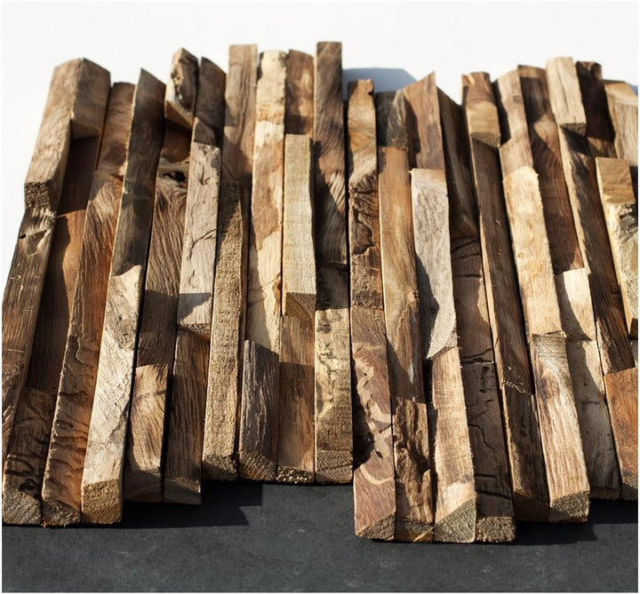 HO-1-006 - 1 qm Teak Holz Wandverblender Wurzelholz Schwemmholz Altholz - Fliesen Lager Verkauf Stei