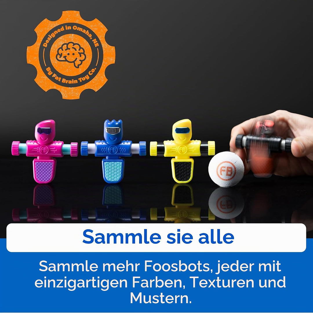 TOMY Fat Brain Toys Foosbots 2er-Pack - Das fussballthemenorientierte, rasante Tischspiel für 2 Spie