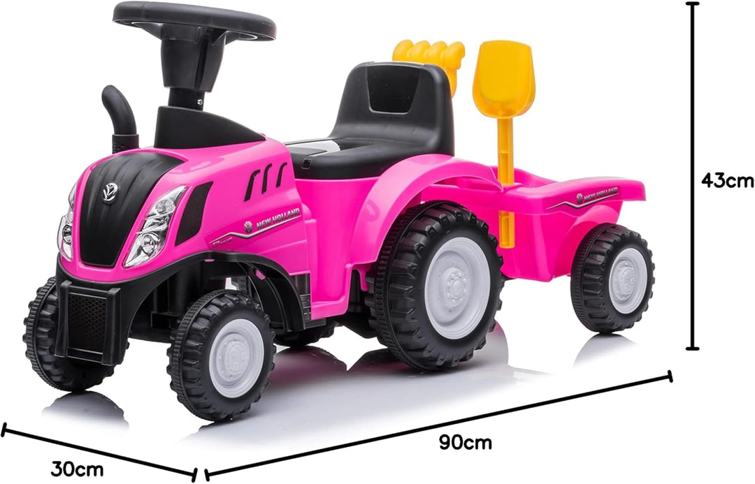 Kinder Rutschauto Rutschfahrzeug New Holland Traktor mit Anhänger Rutscherfahrzeug Kinderauto Kinder