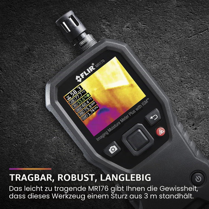 FLIR Feuchtigkeitsmessgerät mit integriertem Wärmebilddetektor für Temperatur- und relative Feuchtig