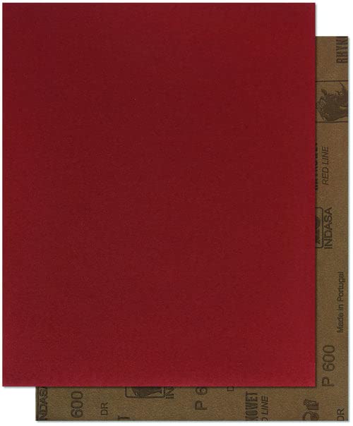 RHYNOWET Red Line BOGEN 230X280 P1500-50 x Nassschleifpapier, Wasserdichte Schleifblätter, Schileifb