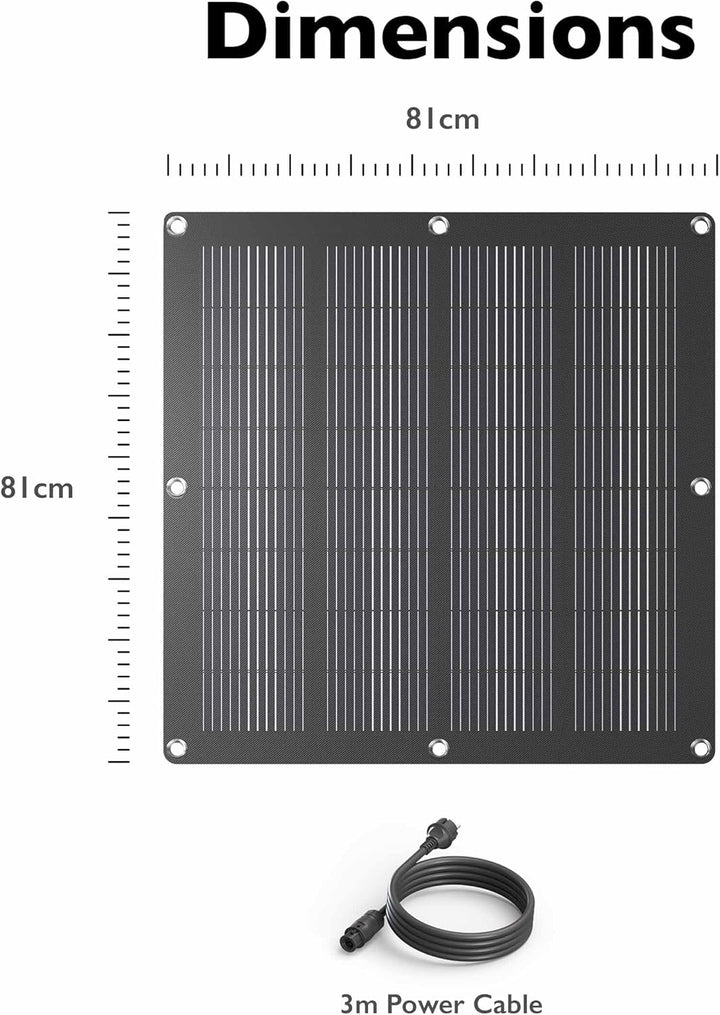Solarpanel Set 110W, Semi-Flexibel & Leicht Balkonkraftwerk, Smart Monitoring per App, für Balkon &