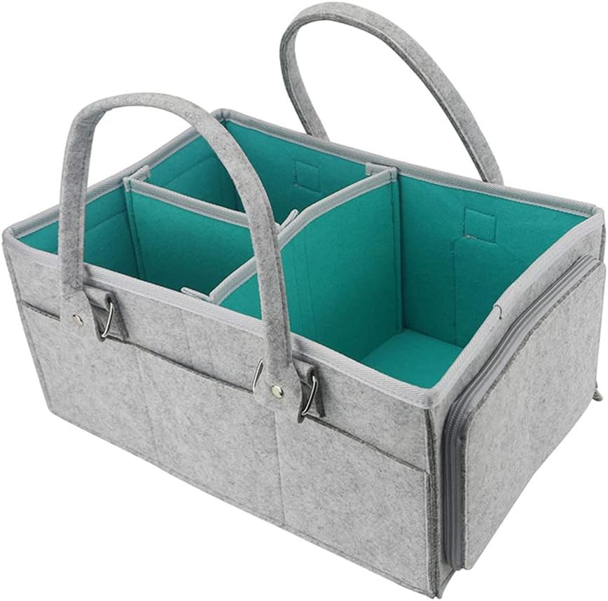 Baby Windel Caddy Organizer, Faltbare Filz Nursery Storage Bag Flexible Fächer Multi Pockets Portabl