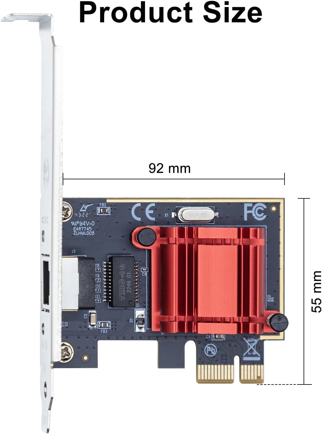 ipolex 1.25G Ethernet-Netzwerkkarte, 1x RJ45+ Port, 10GbE NIC im Vergleich zu Intel i210-T1, unterst