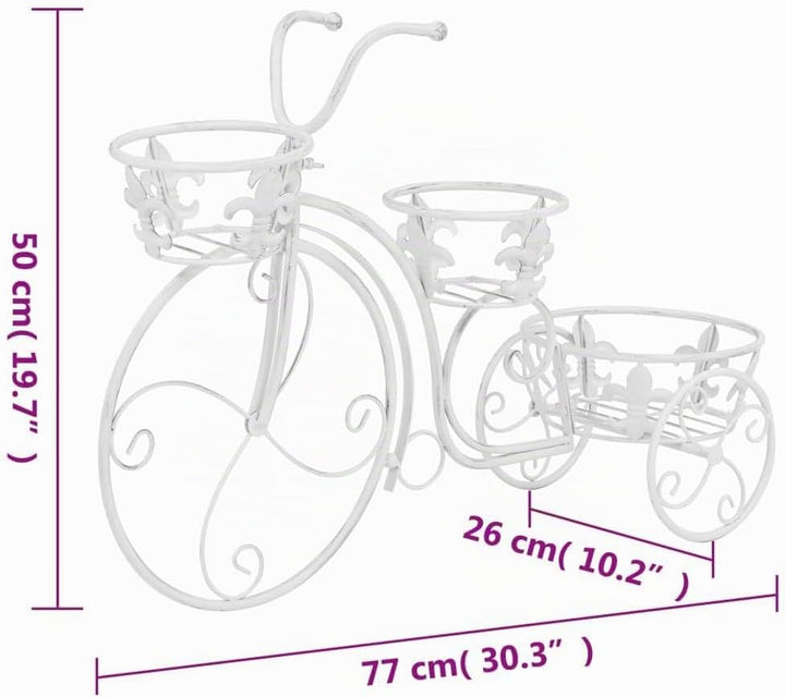 vidaXL Blumentreppe Fahrradform Vintage Metall Blumenständer Pflanzenständer