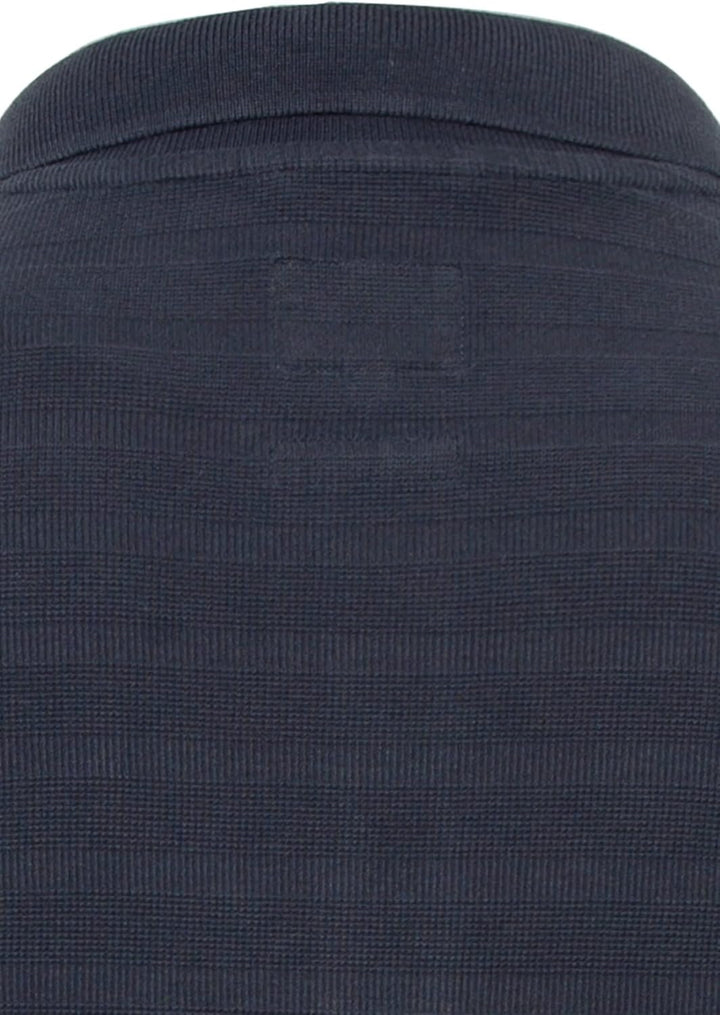 camel active Herren Kurzarm Poloshirt im tonalen Streifenmuster S Night Blue