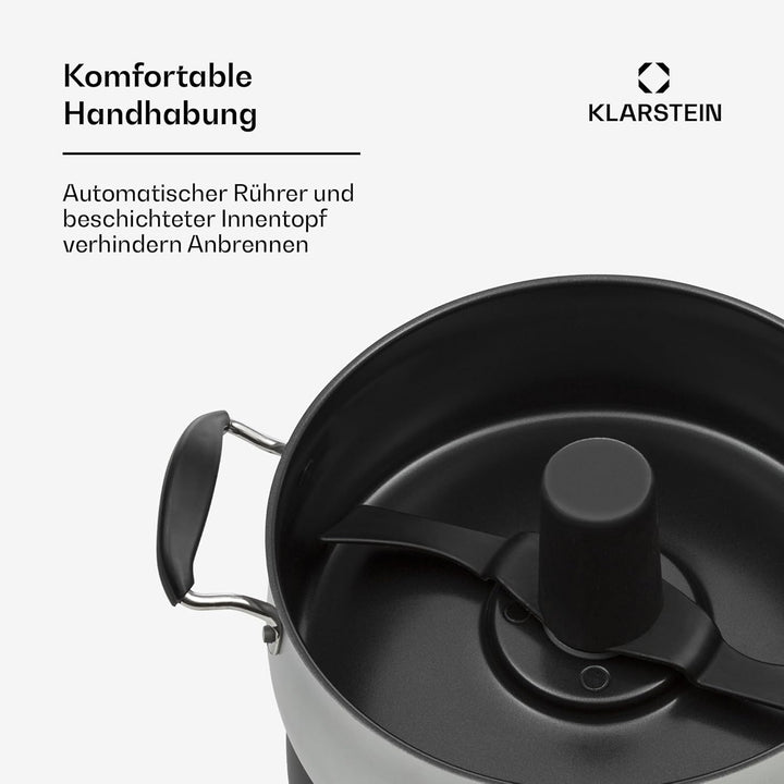 Klarstein Jam Session Marmeladen- und Geleekocher, 1000W, 2 Automatikprogramme, einstellbare Kochzei