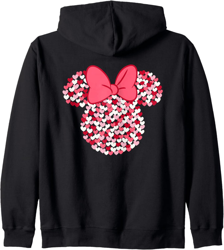 Disney Minnie Mouse Valentine's Day Heart Ears Silhouette Kapuzenjacke