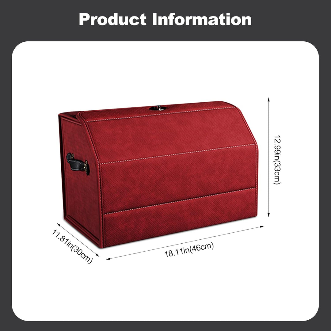 Ergocar Kofferraum Organizer, Faux Gewebtes Wildleder Autotasche Auto Kofferraum Box, Zusammenklappb