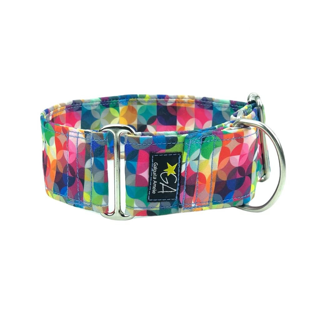 Galguita Amelie Martingale Halsband für Hunde, Nickcolors, 5 cm breit, Grösse M (30-39 cm Umfang) Ma