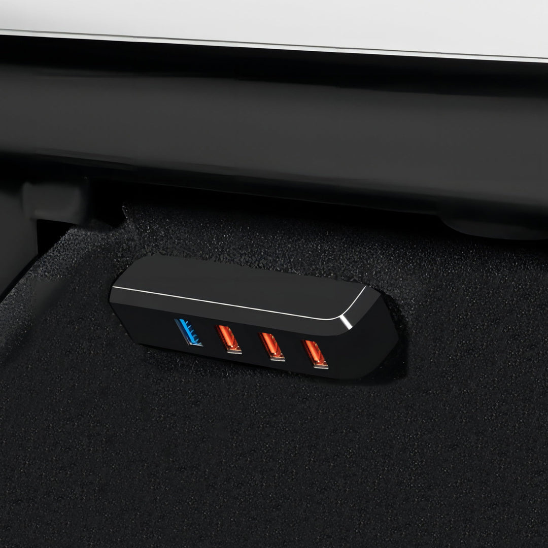 Handschuhfach USB Hub für Tesla Model Y 2021-2024 Model 3 2021-2023, 4-in-1 Multiport Handschuhbox D