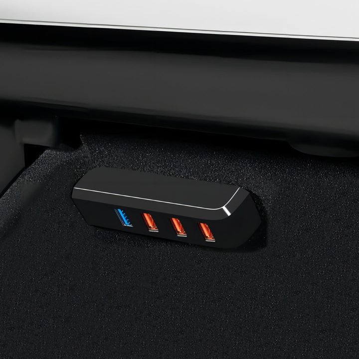 Handschuhfach USB Hub für Tesla Model Y 2021-2024 Model 3 2021-2023, 4-in-1 Multiport Handschuhbox D