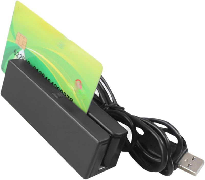Cuifati Magnetischer USB-Kreditkartenleser, 3-Spur-Smartcard-Leser MSR580, für TXT, Word, Excel, POS