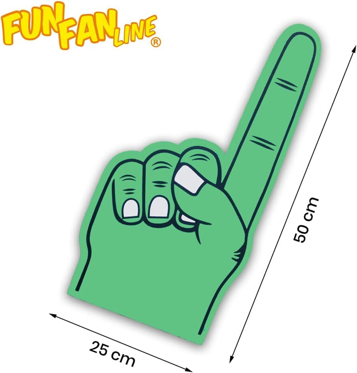 Fun Fan LINE - Riesige farbige Eva-Gummi Hand. Handschuh mit Finger riesen. Doppelseitiger Druck und