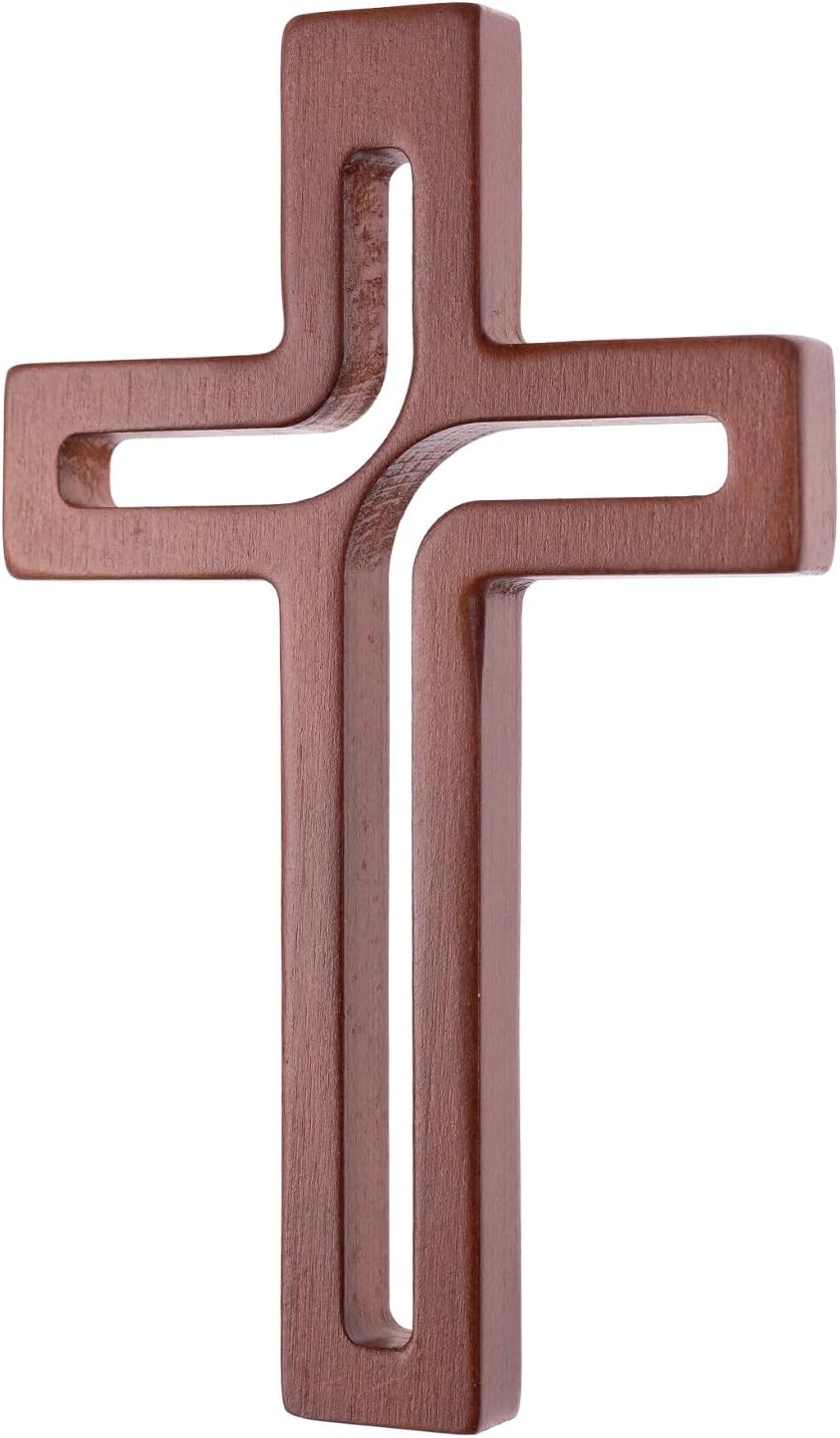 Drewniane Krzyże Hängendes Kreuz aus Buchenholz Modern Wandkreuz Kruzifix Glatte Oberfläche Hängend