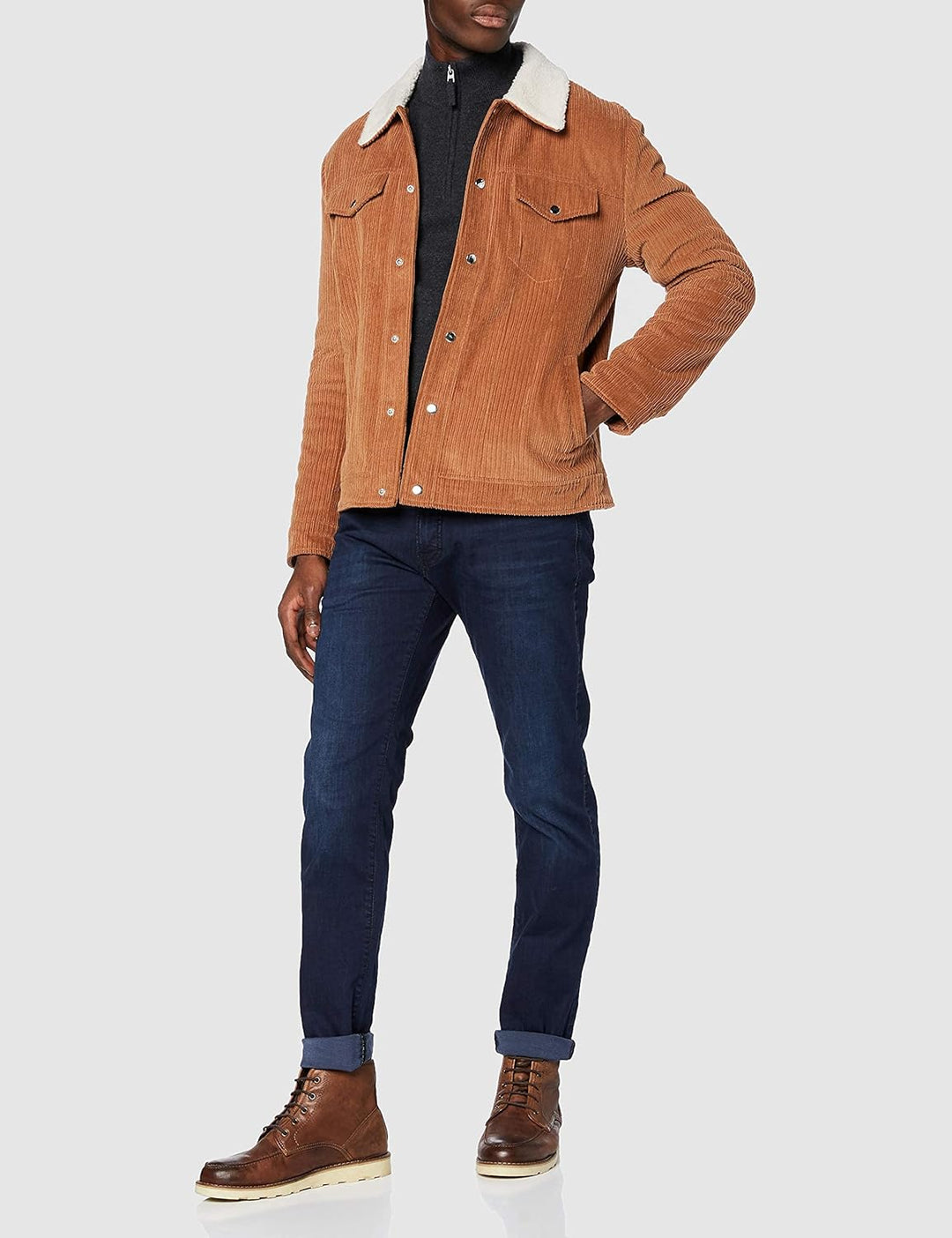 GANT Herren Superfine Lambswool Half Zip Strickjacke M Antracit Melange, M Antracit Melange